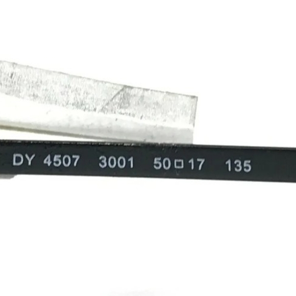 DKNY DY4507 3001 Eyeglasses Frames Black Rectangular Horn Rim 50-17-135 - Picture 7 of 7